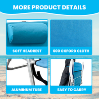 Vente directe d'usine sac à dos chaise de plage pliante Camping chaise pliante confortable inclinable
