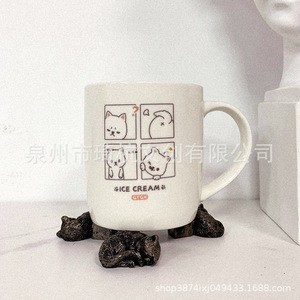 Figurines d'animaux de petite taille en faux bronze, chien, chat, lapin, ornements décoratifs pour salon, style moderne, lot de plusieurs pièces - Product Image 4