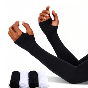 أكمام ضاغطة مخصصة للجنسين للرياضات الخارجية الصيفية، مصنوعة من نسيج الحرير للجري وركوب الدراجات، أكمام طويلة للحماية من الأشعة فوق البنفسجية - Product Image 6