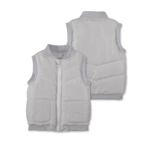 Gilet di fabbrica personalizzato per bambini autunno inverno tinta unita senza maniche con Zip trapuntata per bambini giacca da esterno per bambine - Product Image 3