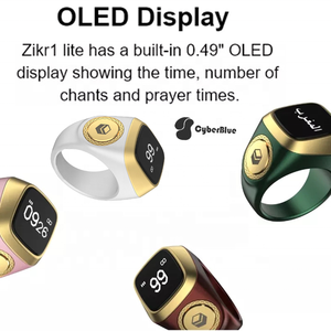 Zikr1 musulman Smart Ring étanche multifonctionnel numérique métal Mini taille anneau <span class=keywords><strong>de</strong></span> prière pour hommes - Product Image 6
