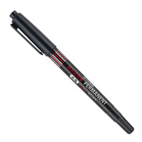 Stylo marqueur à double extrémité à base d'eau noir ultra-fin pointe de pinceau oblique en plastique 1mm encre permanente petite signature art