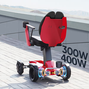 400Wパワフルブラシレスモーター電動車椅子良好衝撃吸収シート高さフーツレスト調整パワー車椅子アウトドア用 - Product Image 1