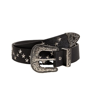 Cinturón de piel sintética de lujo al por mayor, cinturón vintage de estilo punk de 3,3 cm de ancho con hebilla floral para Pantalones, vaqueros y vestidos - Product Image 1