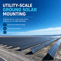 Support solaire en acier galvanisé/alliage d'aluminium sur mesure (OEM/ODM), facile à installer pour centrales solaires
