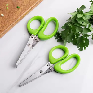Tijeras Multifuncionales de Acero Inoxidable para Alimentos, Tijeras para Picar Cebolla de 5 Capas, Herramienta para Cortar Hierbas y Especias - Product Image 2