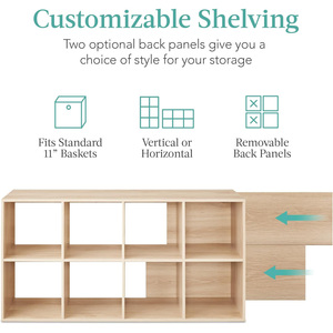 <strong>8</strong> <strong>Cube</strong> Storage Organizer 11in <strong>Shelf</strong> Opening Bookcase Display <strong>Shelf</strong> Suitable for Home Office Toy Book Storage Large Capacity - Product Image 4