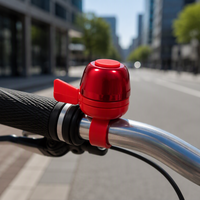 Sonnette de vélo à dôme métallique avec déclencheur à pouce, fixation sur guidon, 6 couleurs, accessoire de sécurité pour VTT, vélo de ville et cyclisme urbain
