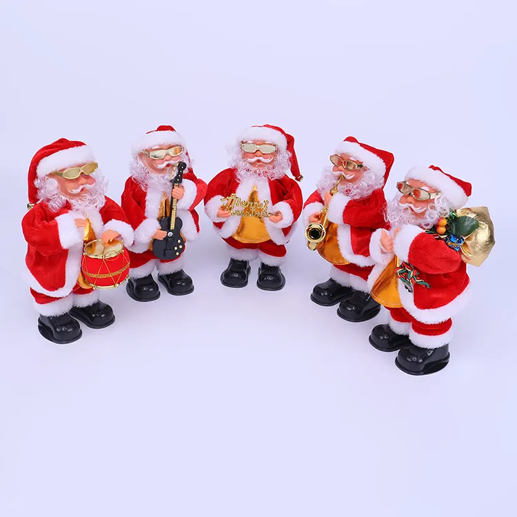 高品質の電気小さなサンタのおもちゃクリスマスのおもちゃキッズギフトクリスマスデコレーションオーナメント