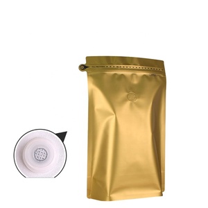 Bolsa de café con válvula, 35/40/50/60 micras de grosor, plástico, color negro, 500g - Product Image 5