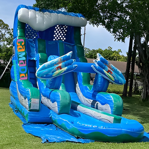 Tobogán Acuático Inflable Comercial para Niños, <span class=keywords><strong>con</strong></span> Diseño <span class=keywords><strong>de</strong></span> Tabla <span class=keywords><strong>de</strong></span> Surf, para Jardín o Patio Trasero, <span class=keywords><strong>con</strong></span> <span class=keywords><strong>Piscina</strong></span> - Product Image 1