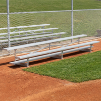 Bancs en aluminium pour tribunes, 2 rangées, 20 sièges, 15 pieds, portables, résistants à la corrosion, tribunes de stade de qualité aéronautique |   Certifié OSHA OEM