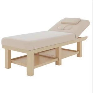 Table de beauté moderne en gros, mobilier de salon de luxe, soins du corps, soins du visage, soins des cils, spa de beauté, lit de massage en bois - Product Image 4