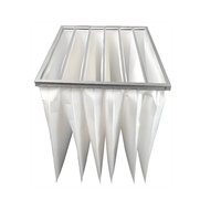Filter Kantong Industri Karbon Aktif Baru Kain Non-Woven HEPA H11 H14 Porositas 0.3um 80 CFM Saluran Masuk Udara 2-1/2 HVAC Cleanroom
