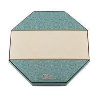 Boîte cadeau rigide en carton recyclable personnalisée avec couvercle transparent, plateau à huit côtés, impression de logo, design personnalisé
