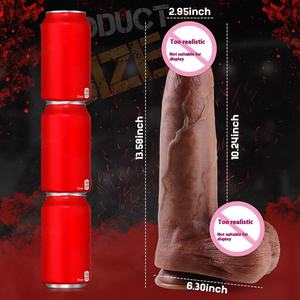 Riesiger Doppellagiger Flüssigsilikon-<span class=keywords><strong>Dildo</strong></span> Realistischer Weicher Fleisch-Masturbationsartikel mit Saugnapf für den Anus der Frau - Product Image 6