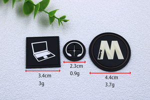 High Quality Round <strong>Earphone</strong> <strong>Port</strong> <strong>Pvc</strong> <strong>Rubber</strong> <strong>Patch</strong> Custom Embossed 3D logo Silicone <strong>Patches</strong> for Garment Hat Cap - Product Image 6