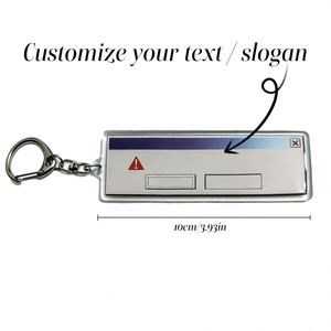 Porte-clés personnalisés en acrylique, design amusant d'erreur de système, articles promotionnels originaux pour fans, cadeaux souvenirs promotionnels avec texte personnalisé - Product Image 2