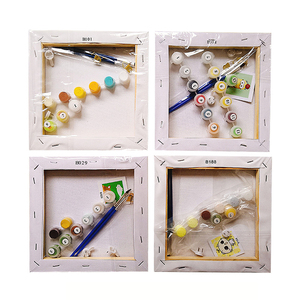 20x20cm pintura <span class=keywords><strong>por</strong></span> número DIY pintura <span class=keywords><strong>por</strong></span> números <span class=keywords><strong>pintados</strong></span> a mano niños y adultos pintura arte regalo con kits de Marco - Product Image 3