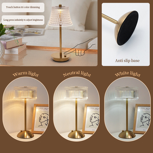 USB sạc cảm ứng Bảng Đèn LED Dimmable pha lê bảng đèn cho phòng ngủ phòng ăn bầu không khí chiếu sáng - Product Image 3