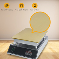 Profesional & domestik 1,5 kW pembuat Pancake & Soufflé portabel tugas berat peralatan sarapan Non-Stick piring mesin makanan ringan baru