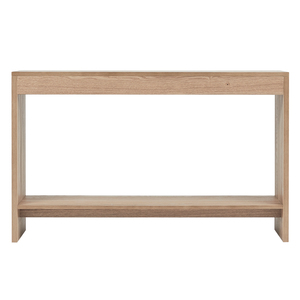 <span class=keywords><strong>Consola</strong></span> de entrada de roble directa de fábrica, mesa de pasillo de madera con elegante Marco de panel estriado para sala de estar - Product Image 2