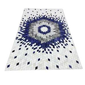 Alfombra de área de lana abstracta moderna, logotipo de onda persa gruesa, patrón de rayas con mechones a mano, decoración del hogar para dormitorio - Product Image 2