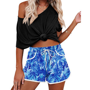 Impression Hawaii <span class=keywords><strong>cocotier</strong></span> femmes Shorts de bain séchage rapide court dames <span class=keywords><strong>plage</strong></span> Shorts de bain grande taille Shorts de bain maillot de bain - Product Image 2