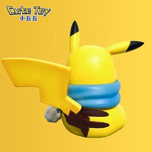 Pokemoned Pikachu Christmas Figure Holiday Edition avec décor de bureau modèle Santa Hat - Product Image 3