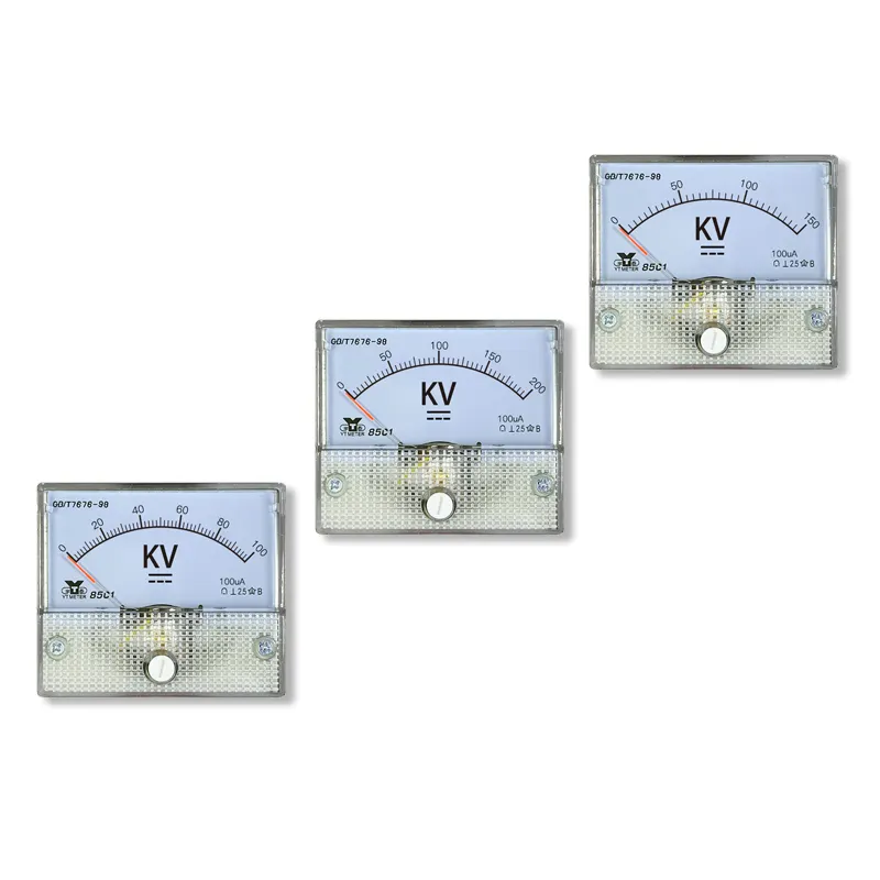 YT 5kv 10kv 50kv 100kv مؤشر kilovolt متر 100ua 1ma الفولتميتر 85C1 DC متر الجهد العالي