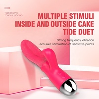 Sexspielzeug Zungen-Leckvibrator für Frauen Brustwarzen Klitoris-Sauger Anale Vibrationsstimulation Weibliche Masturbation Erwachsenen-Artikel