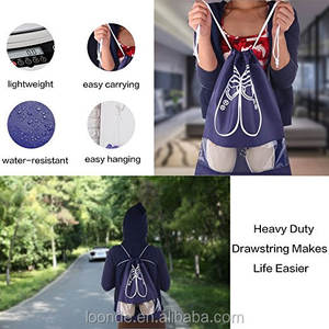 กระเป๋าใส่รองเท้าแบบมีเชือกผูก ทำจากผ้าไม่ถักทอ กันน้ำ สำหรับใส่รองเท้า ใช้ได้ทั้งชายและหญิง - Product Image 4