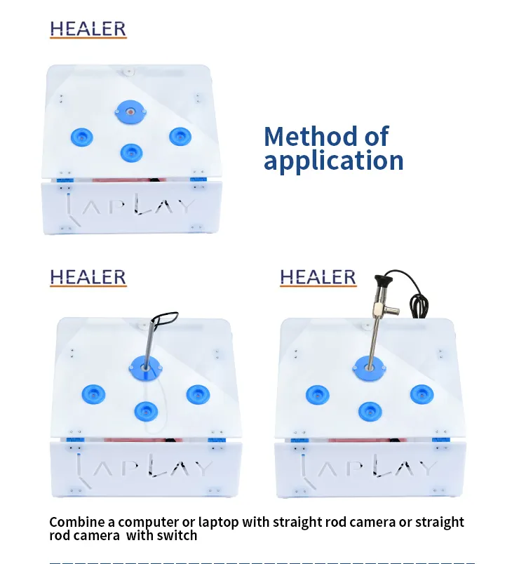 Simulador de entrenamiento de cirugía laparoscópica Caja de entrenamiento básico para instrumentos quirúrgicos