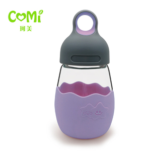 Bouteille d'eau en verre sans BPA, pour enfants, avec couvercle en Silicone, ml - Product Image 4