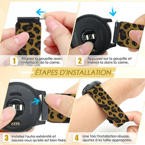 Bracelet de montre à dégagement rapide de 18mm pour femmes et hommes, bracelet de remplacement pour Garmin/Huawei/Withings/LG/Michael/ASUS/Timex - Product Image 4