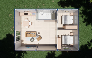 Casa de contenedores prefabricada de diseño moderno de lujo Precio de fábrica <span class=keywords><strong>Venta</strong></span> caliente Luz portátil hecha de acero y panel sándwich - Product Image 4