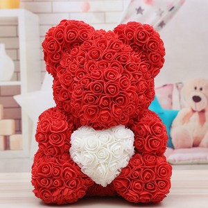 Orsacchiotto di Rose Artificiale Fatto a Mano da 25cm, 40cm, 70cm per San Valentino e Occasioni Festive - Product Image 6