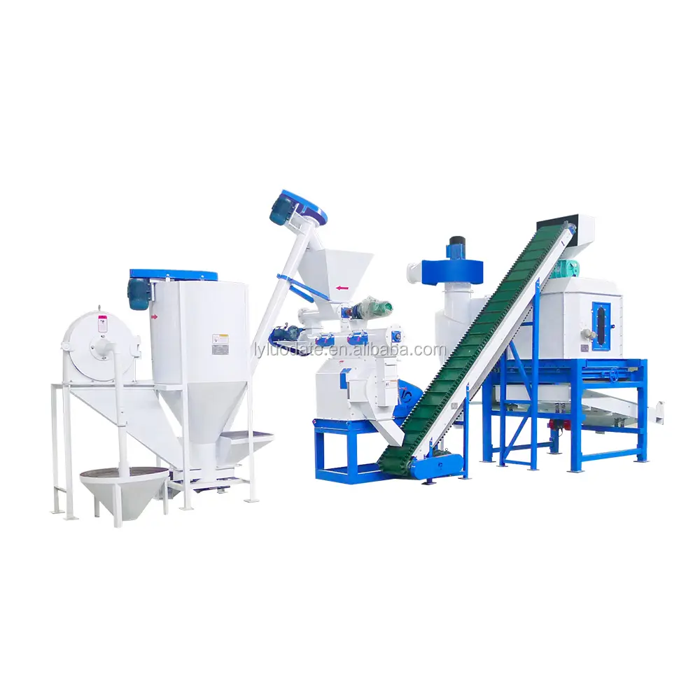 1-2 TPH poultry feed / manufacturing plant for animal feed / feed pellet making line equipment
