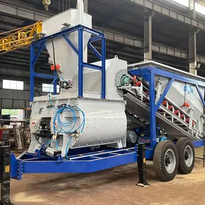 Portable Mobile 35M3/H Concrete Mixing Plant In Domaica Cases