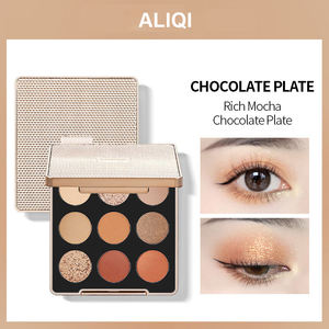 Vendedores de maquillaje Cosmético Personalizado 9 colores Pigmento desnudo Sombra de ojos Etiqueta privada 9 Pan Paleta de sombras de ojos fluorescentes - Product Image 4