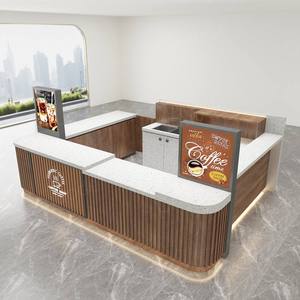Quiosco de Café de Lujo con Diseño de Tienda Completa, Materiales de Alta Calidad para Centros Comerciales, Tiendas Minoristas, Mostrador de Cafetería - Product Image 6