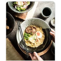 Ensemble de 6 bols à nouilles japonais en céramique de 9 pouces pour soupes, udon, pho et autres nouilles asiatiques