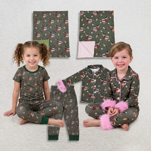 Mallard Duck Pattern <b>Toddler</b> Pajama Set Soft Fabric Kids Night Outfit With Minky Dot Baby <b>Blanket</b> - Product Image 1