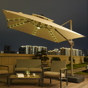 Precio de fábrica directo <span class=keywords><strong>Paraguas</strong></span> de patio LED impermeable con luces solares Parasol voladizo <span class=keywords><strong>para</strong></span> exteriores <span class=keywords><strong>para</strong></span> jardín Terraza Azotea - Product Image 2