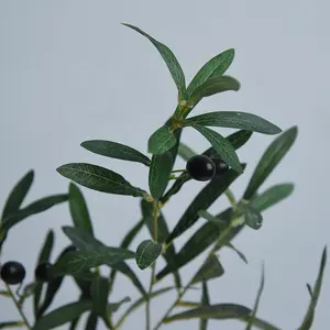 Green Leaf Artificial Olive Branch For Floral Arrangement Home Wedding Decoration