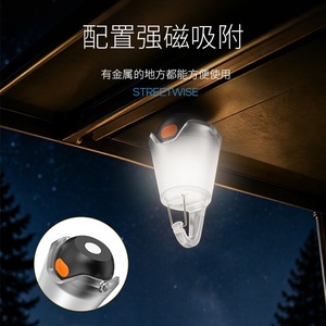 Smiling Shark Mini lampe de poche suspendue rechargeable, lampe de camping LED, abat-jour détachable, 800mAh - Product Image 3