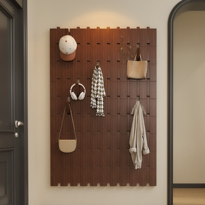 Wooden Piano Key <b>Hooks</b> <b>Wall</b> Mounted Coat Rack Living Room Storage Organizer For Clothing And Bags - Product Image 1