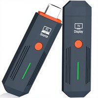 Kit Émetteur-Récepteur Sans Fil Extenseur de Portée 100M Plug & Play Double Bande 5G+2.4G Décodage 4K Sortie 1080P Matériau ABS Privé