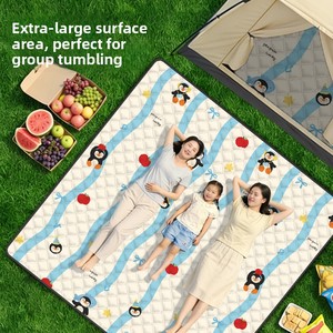 Personalized <b>Waterproof</b> Portable Picnic <b>Blanket</b> Outdoor Mat for Camping-Cotton Polyester Fibers Four Seasons Use - Product Image 6