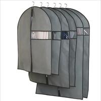 Housse de costume portable pliable en non-tissé transparent, écologique, avec poignée et fermeture éclair, personnalisable avec logo et nom de marque